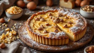 Crostata frangipane alla nocciola: cremosa dentro e dorata sopra