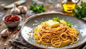 Questa pasta ti farà dimenticare il solito pranzo: spaghetti con burro, alici e pane croccante