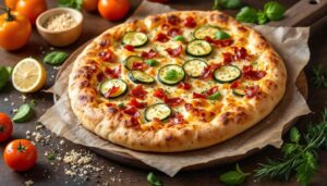 Focaccia ripiena in padella con zucchine e pancetta: dorata fuori, filante dentro