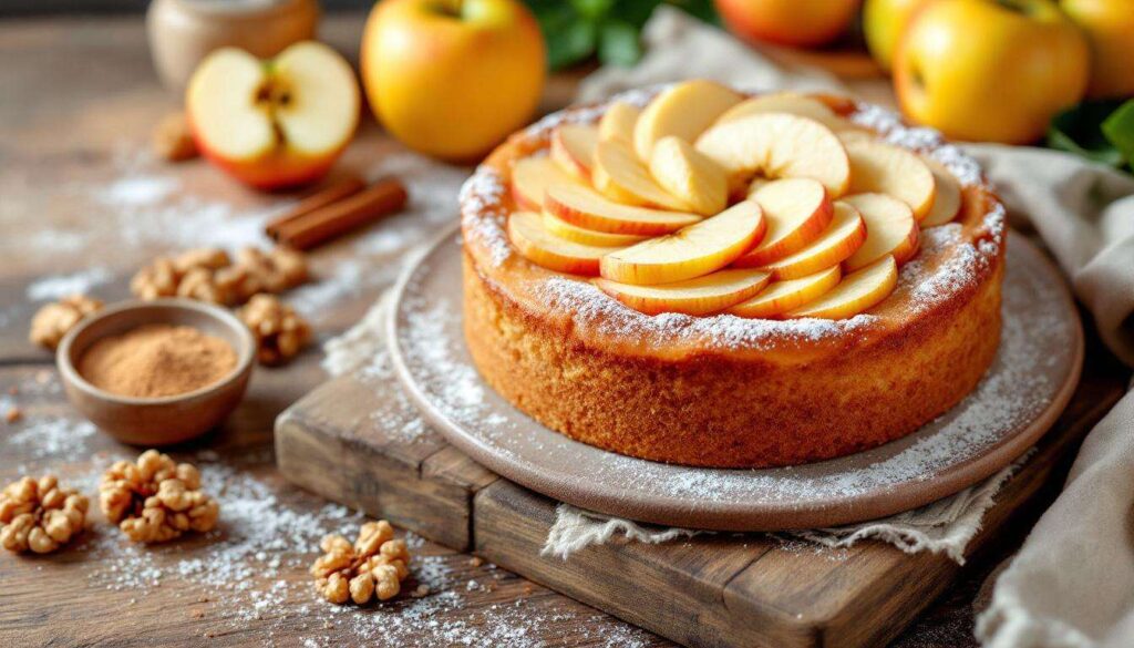 TORTA di MELE SUPER UMIDA SENZA BURRO con noci soffice