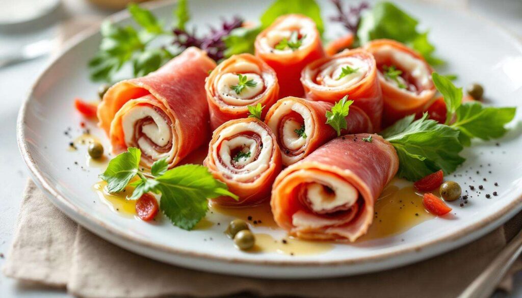 Involtini di prosciutto cotto con crema alle erbe: antipasto freddo pronto in 15 minuti