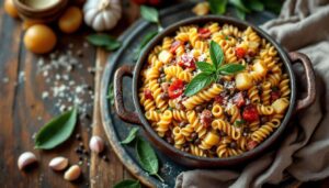 Pasta e lenticchie cremosa in una pentola sola: con pancetta, patata e salvia