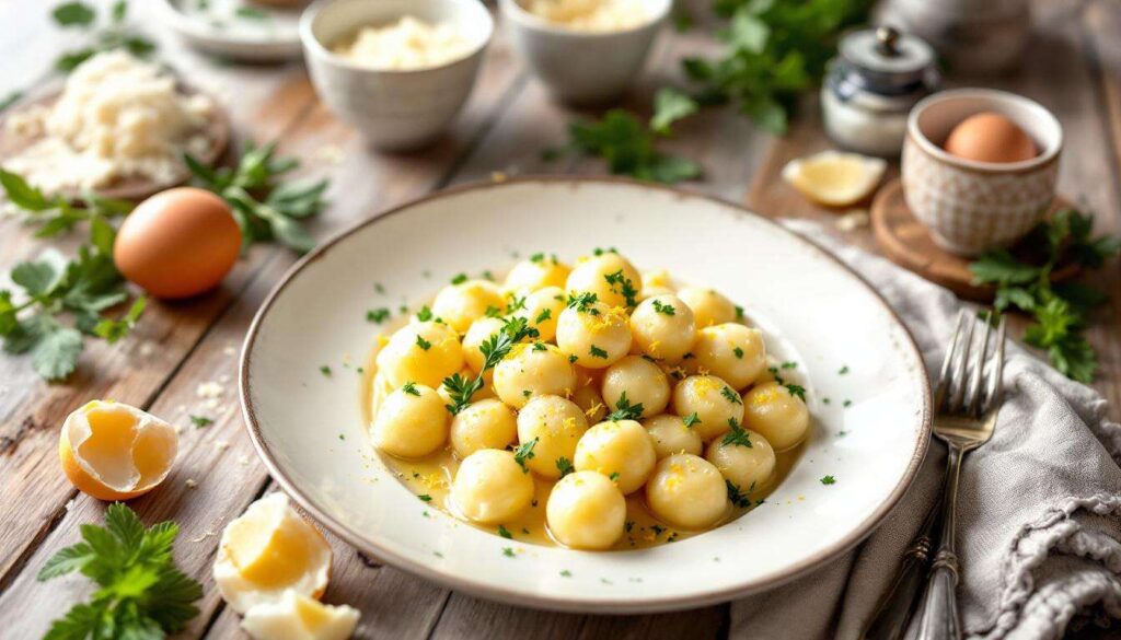 Gnocchi di ricotta al limone e prezzemolo (senza patate)